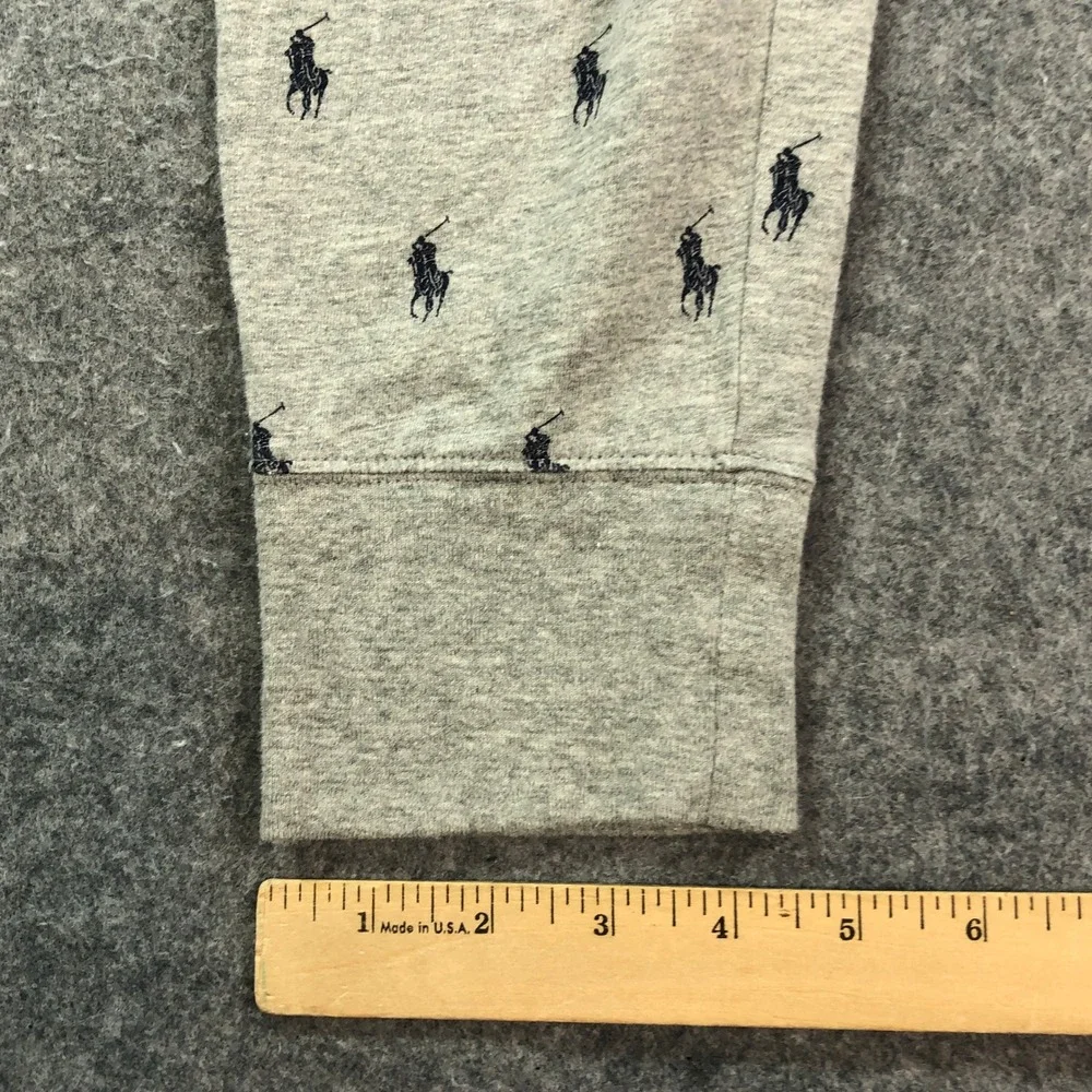 Polo Ralph Lauren Sleepwear Youth Boys Pants S Gray Logo Print Relaxed Fit